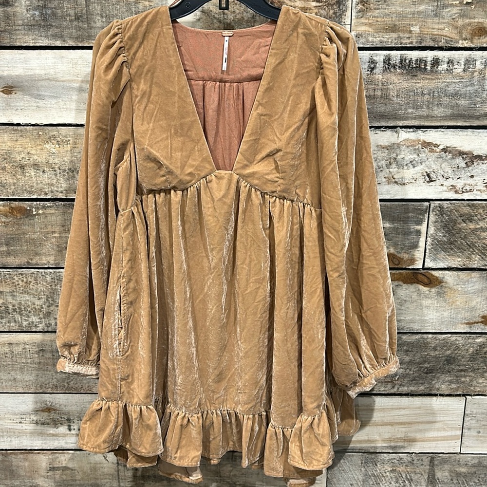 NWOT Free People Estella Velvet Mini Dress Size Small Z405